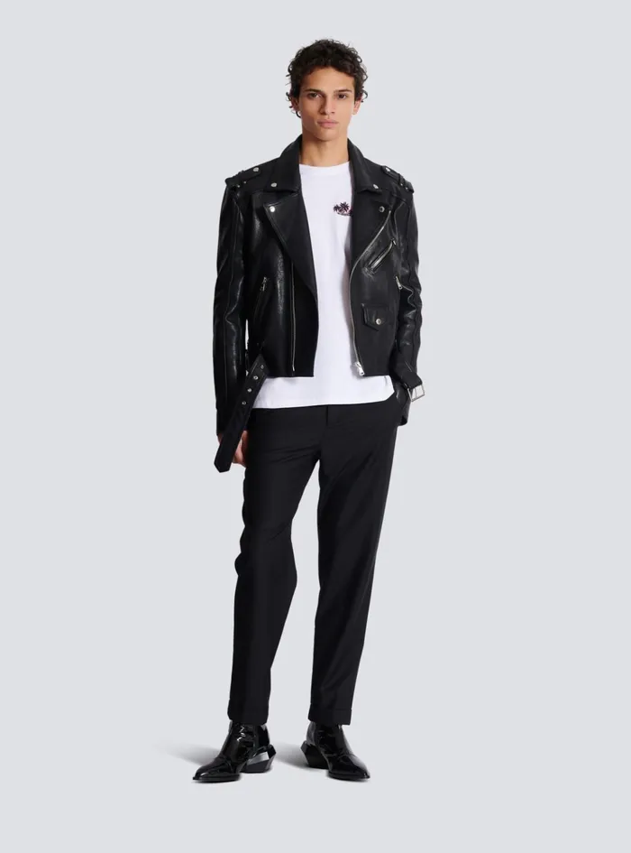 Club Signature Printed Tshirt White Men Balmain TShirts