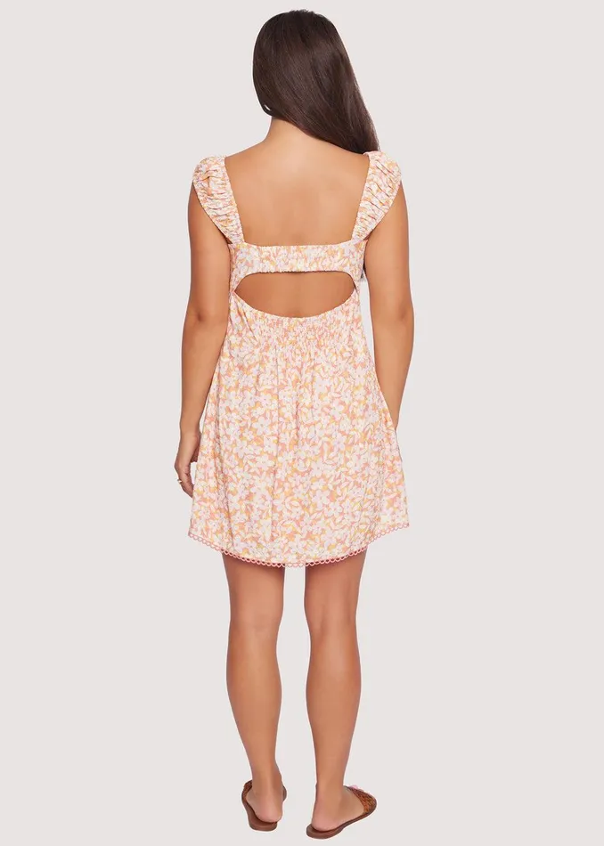 Coastal Daisies Mini Dress Orangewhite Women Lost Wander Dresses