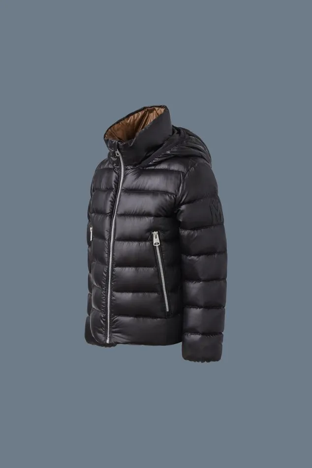 Coats and Jackets Kids Mackage BILLY Recycled Ripstop Down Jacket For Kids 814 Years Black