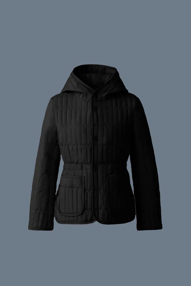 Coats and Jackets Kids Mackage MAURA Light Down Vertical Quilted Jacket For Kids 814 Years Black