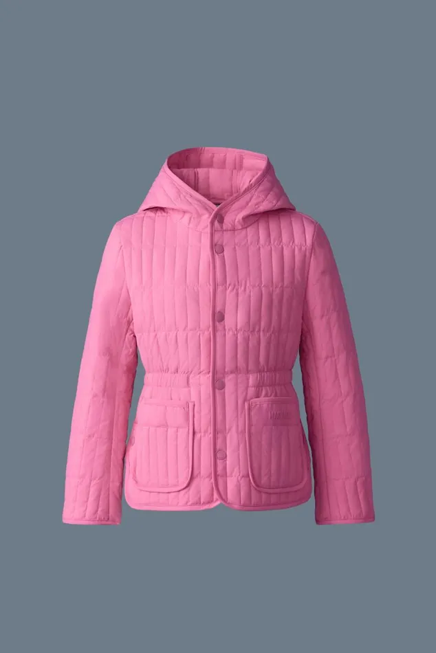 Coats and Jackets Kids Mackage MAURA Light Down Vertical Quilted Jacket For Kids 814 Years Black
