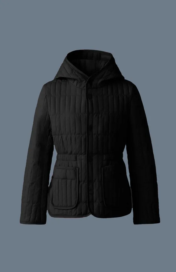 Coats and Jackets Kids Mackage MAURAT Light Down Vertical Quilted Jacket For Toddlers 26 Years Black
