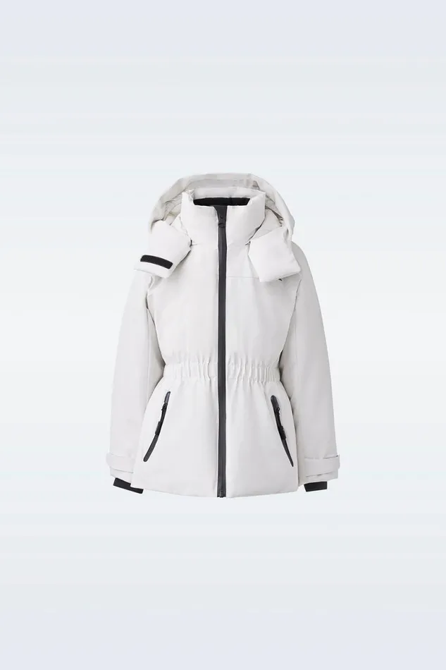 Coats and Jackets Kids Mackage MOONT Stretch Down Ski Jacket For Toddlers 26 Years Milkshake