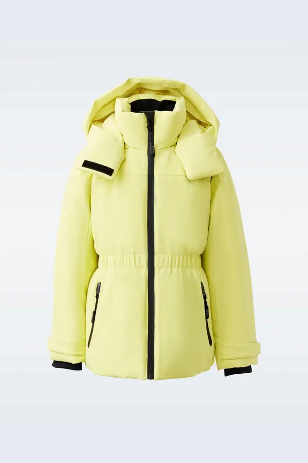 Coats and Jackets Kids Mackage MOONT Stretch Down Ski Jacket For Toddlers 26 Years Milkshake