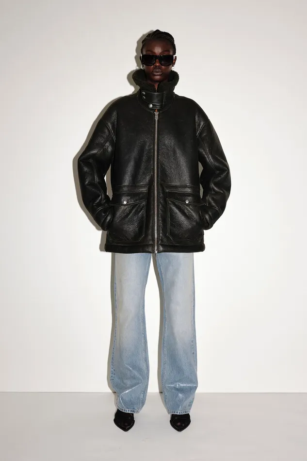 Coats and Jackets Men Kyoto Leather 8211 Black Wonhundred