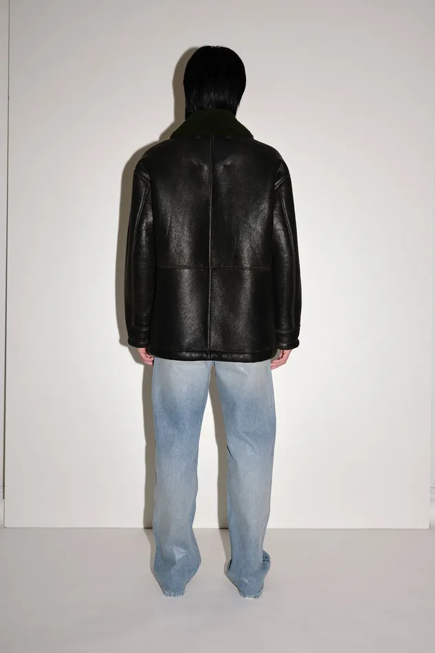 Coats and Jackets Men Kyoto Leather 8211 Black Wonhundred