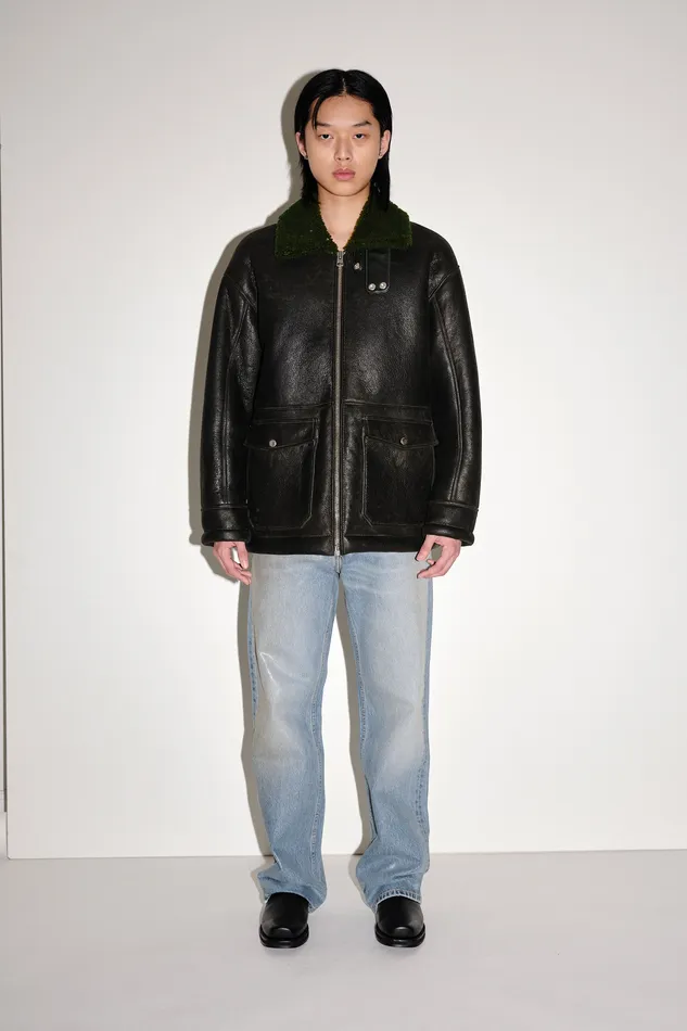 Coats and Jackets Men Kyoto Leather 8211 Black Wonhundred