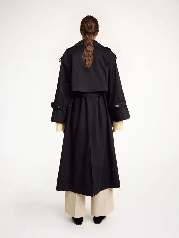 Coats and Jackets Women By Malene Birger Alaya Trench Coat Black Coats and Jackets Women By Malene Birger Alaya Trench Coat Black