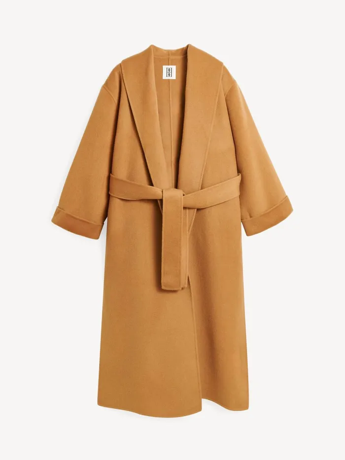 Coats and Jackets Women By Malene Birger Trullem Wool Coat Raw Sugar