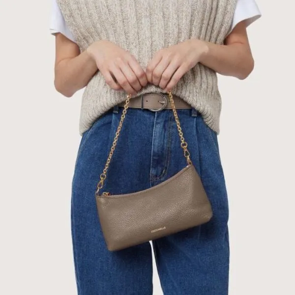 Coccinelle Aura Warm Taupe Women Coccinelle Mini Bags Coccinelle Aura Warm Taupe Women Coccinelle Mini Bags