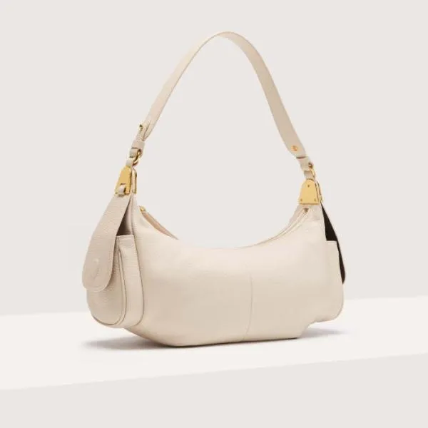 Coccinelle Campus Large Lambskin White Women Coccinelle Shoulder Bags Coccinelle Campus Large Lambskin White Women Coccinelle Shoulder Bags