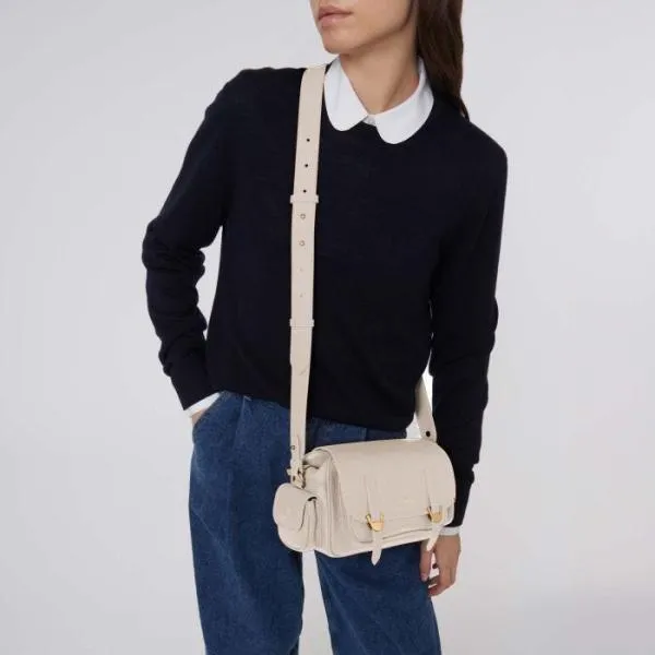 Coccinelle Campus Small Lambskin White Women Coccinelle Crossbody Bags Coccinelle Campus Small Lambskin White Women Coccinelle Crossbody Bags
