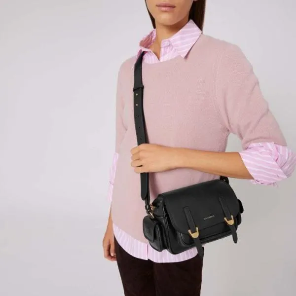 Coccinelle Campus Vintage Small Noir Women Coccinelle Crossbody Bags Coccinelle Campus Vintage Small Noir Women Coccinelle Crossbody Bags