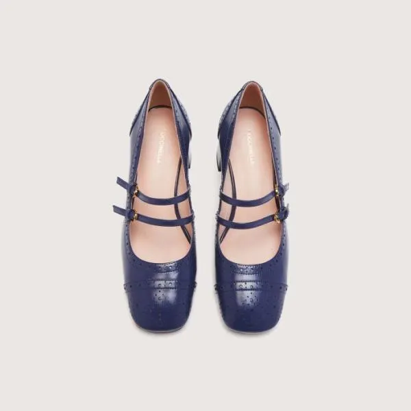 Coccinelle Magal Shiny Brogue Royal Blue Women Coccinelle Pump And Slingback