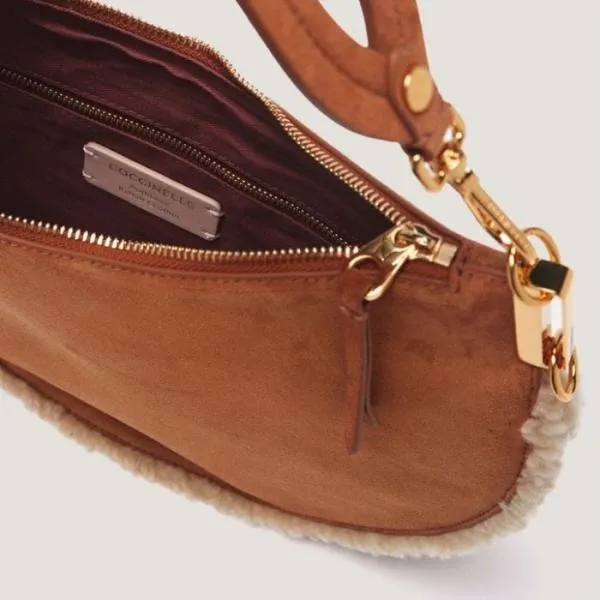Coccinelle Sunup Eco Shearling Medium Naturalcuir Women Coccinelle Shoulder Bags