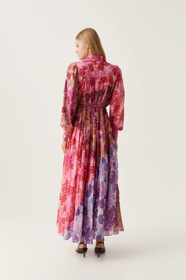 Collisions Smock Maxi Dress Kaleidoscopic Rose Women Aje Maxi Dresses