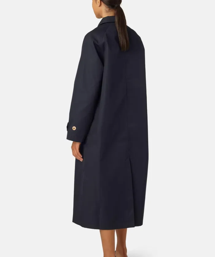 Cotten Rain Coat 8211 Dark Indigo Outerwear Ilse Jacobsen All Jackets And Coats