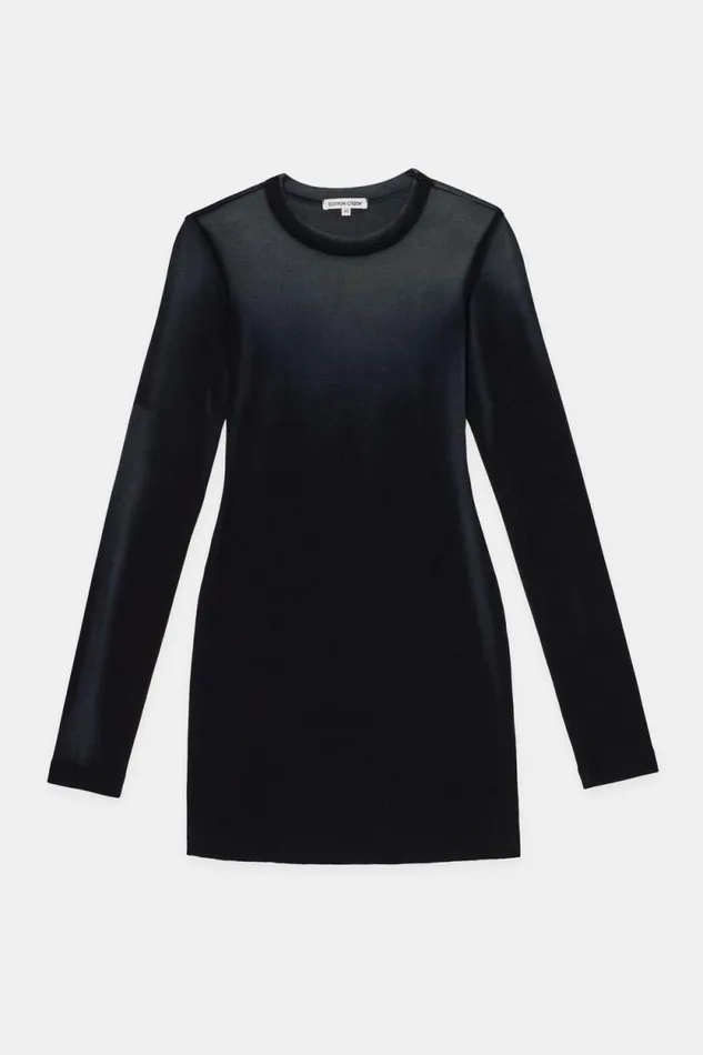 COTTON CITIZEN DRESSES Verona Crew Mini Dress Black Cast 8211 Women