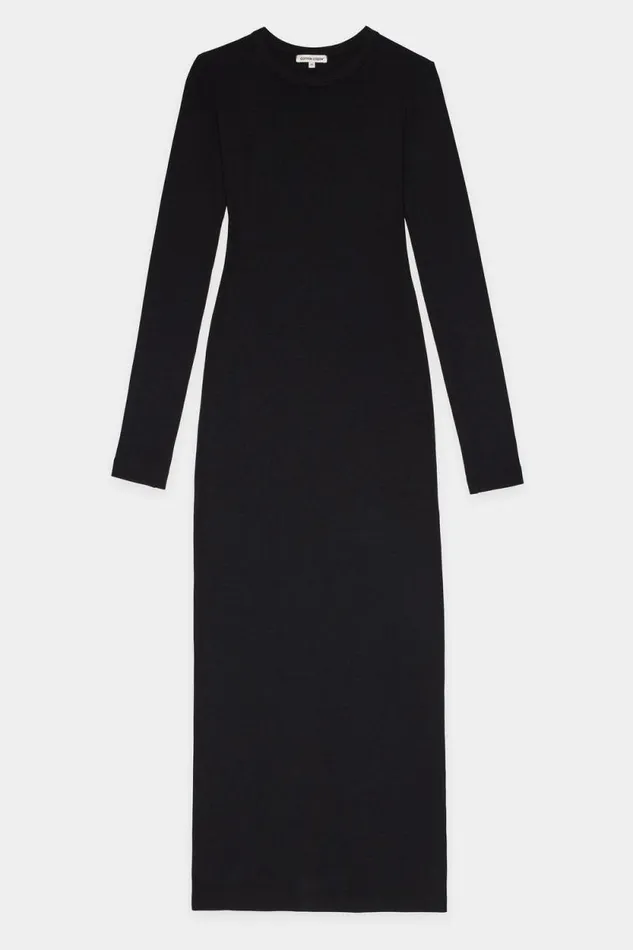 COTTON CITIZEN DRESSES Verona Crewneck Maxi Dress Jet Black 8211 Women