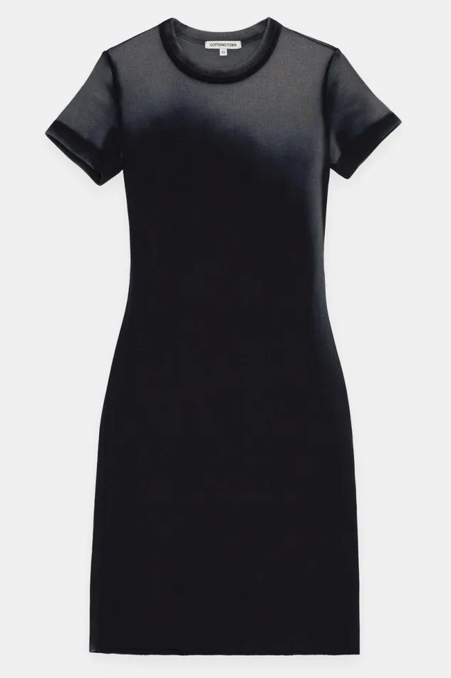 COTTON CITIZEN DRESSES Verona Tee Mini Dress Black Cast 8211 Women