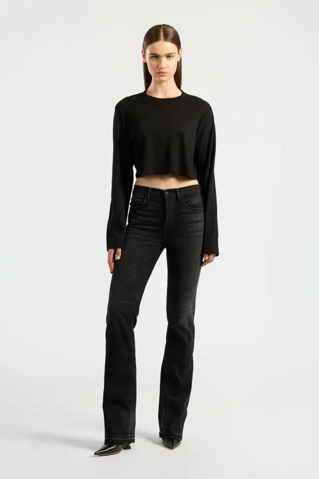 COTTON CITIZEN SHIRTS Tokyo Crop Shirt Jet Black 8211 Women