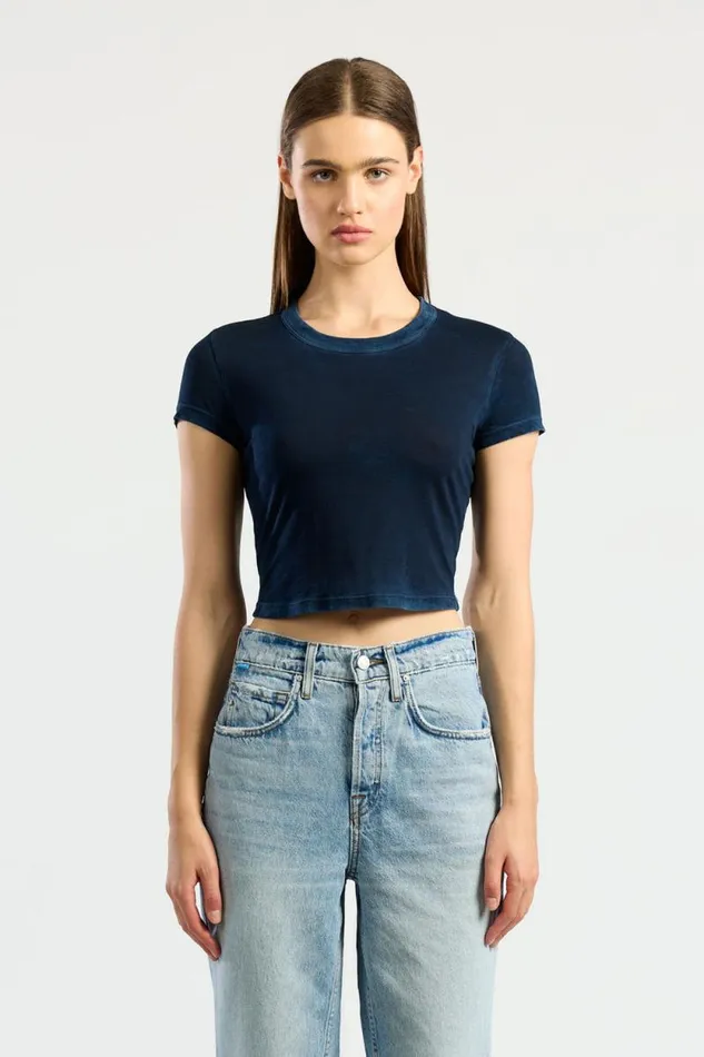 COTTON CITIZEN TEES Standard Baby Tee Vintage Navy 8211 Women