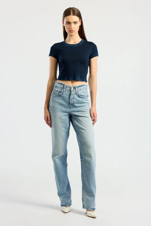 COTTON CITIZEN TEES Standard Baby Tee Vintage Navy 8211 Women