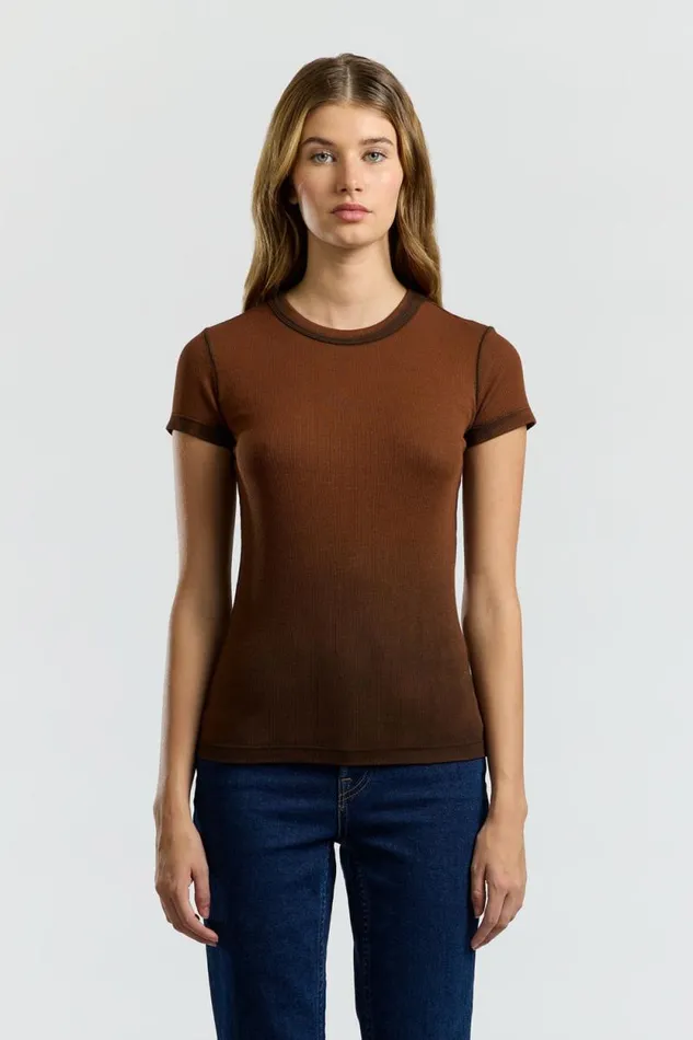 COTTON CITIZEN TEES Verona Tee Chestnut Cast 8211 Women