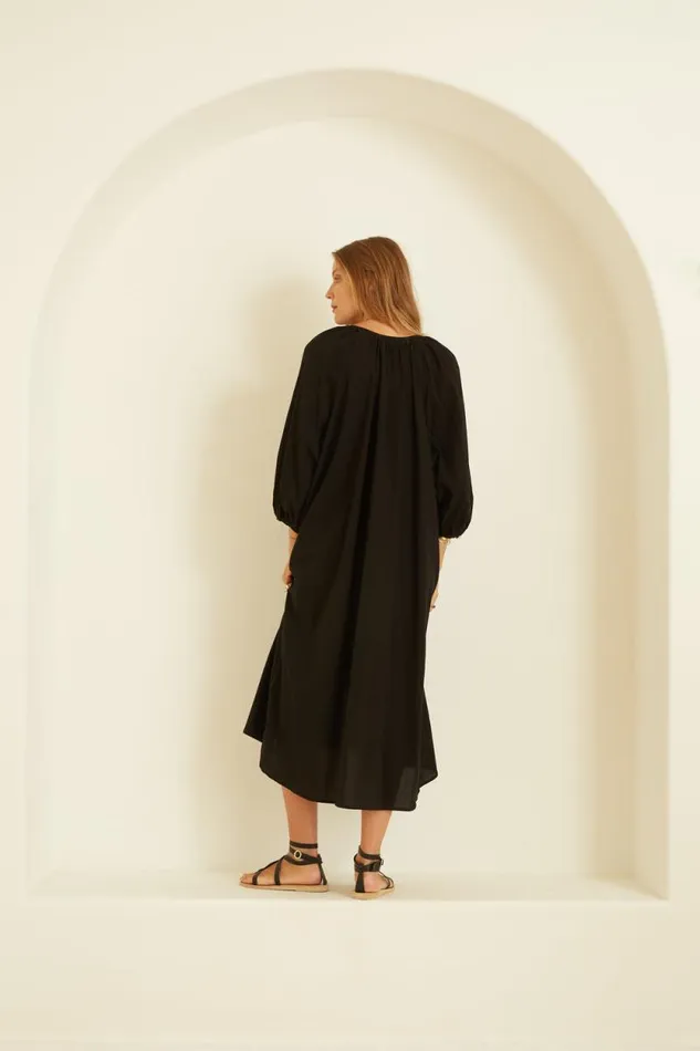 Coverups Shop Natalie Martin ALEX MIDI Black Silk