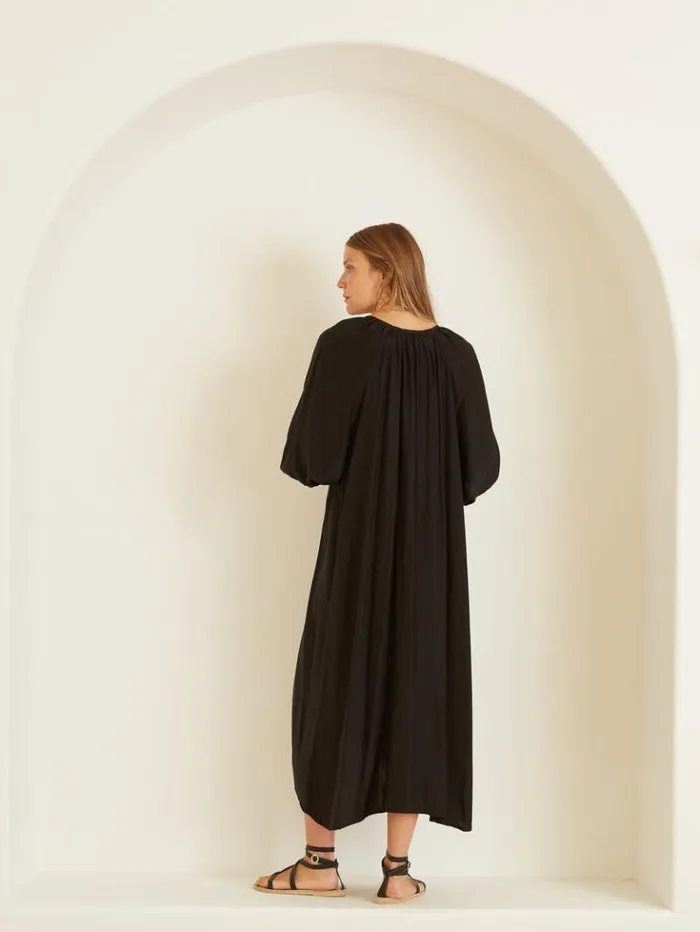 Coverups Shop Natalie Martin ALEX MIDI Black Silk