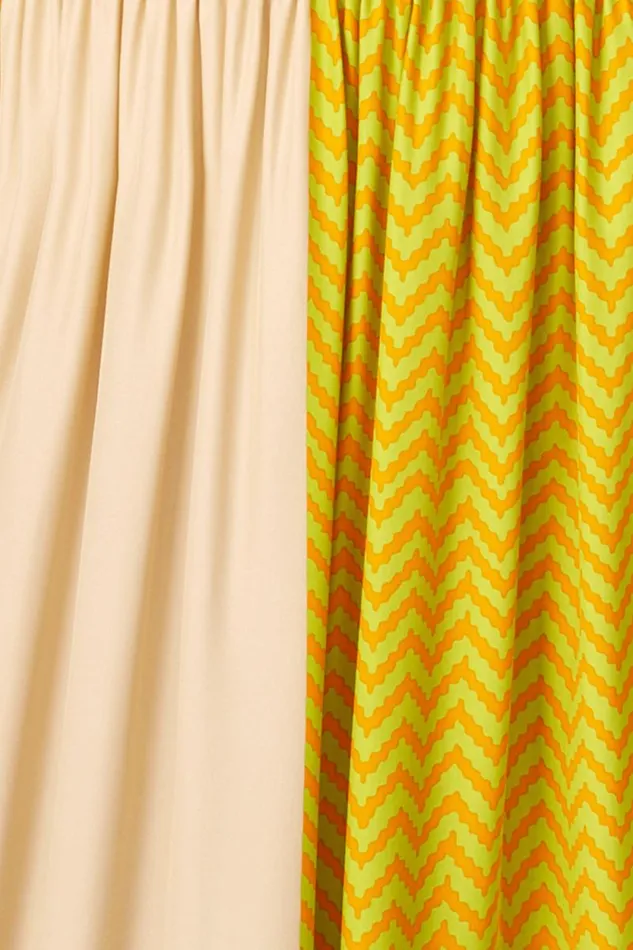 Coverups Shop Natalie Martin ISOBEL DRESS Block Zigzag Tangerine