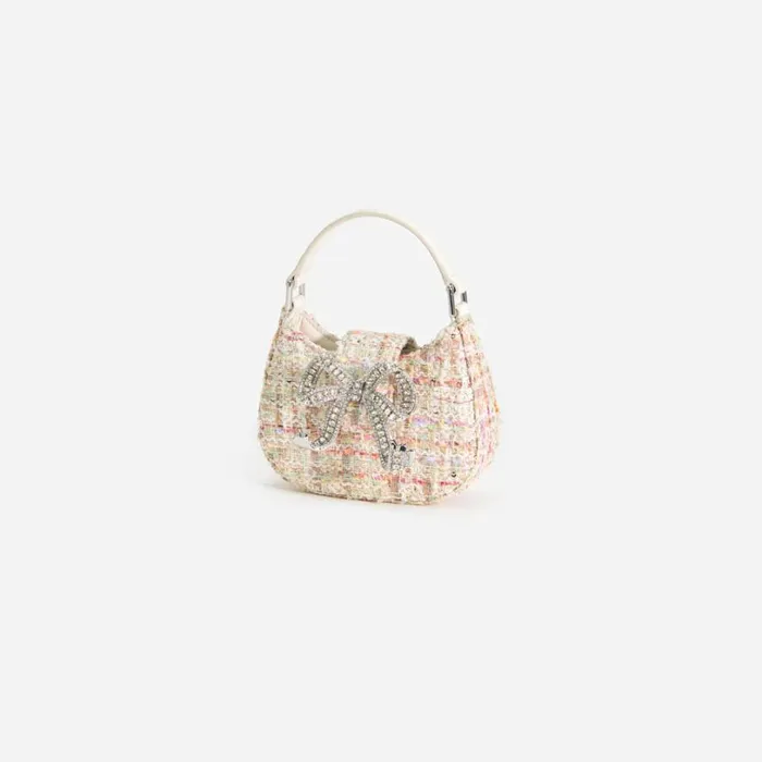 Cream Boucle Micro Bag Women Self Portrait Micro Cream Boucle Micro Bag Women Self Portrait Micro