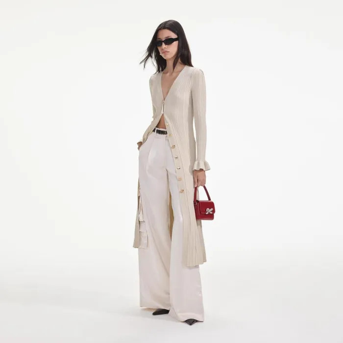 Cream Metallic Ribbed Midi Dress Women Self Portrait Dresses Cream Metallic Ribbed Midi Dress Women Self Portrait Dresses