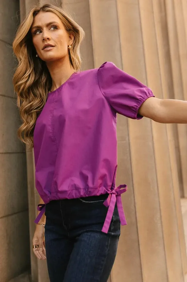Dahlia Top In Magenta Magenta Women Bohme Tops