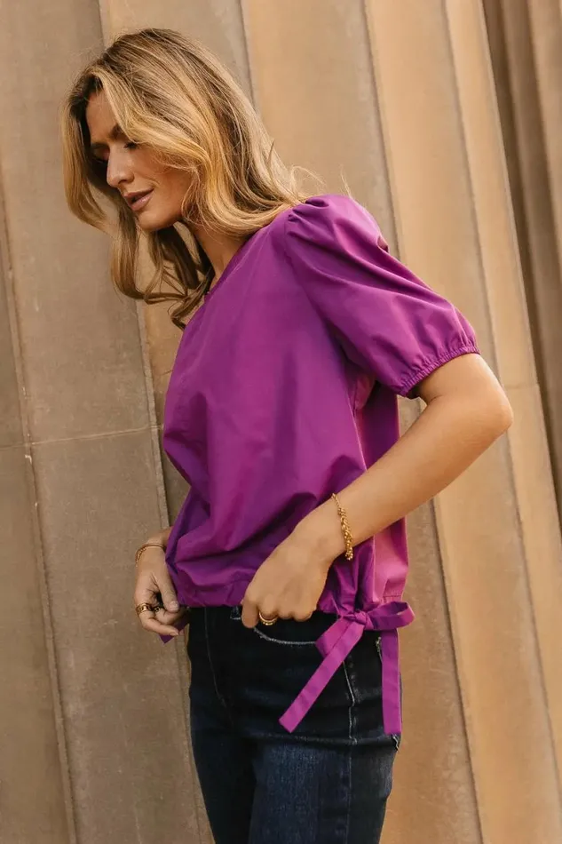 Dahlia Top In Magenta Magenta Women Bohme Tops