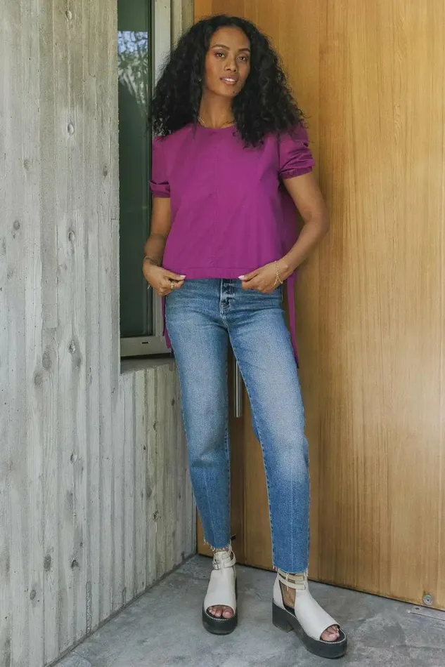 Dahlia Top In Magenta Magenta Women Bohme Tops