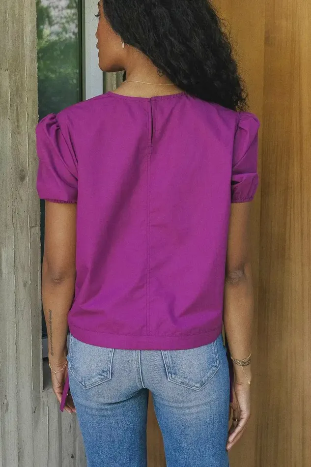 Dahlia Top In Magenta Magenta Women Bohme Tops