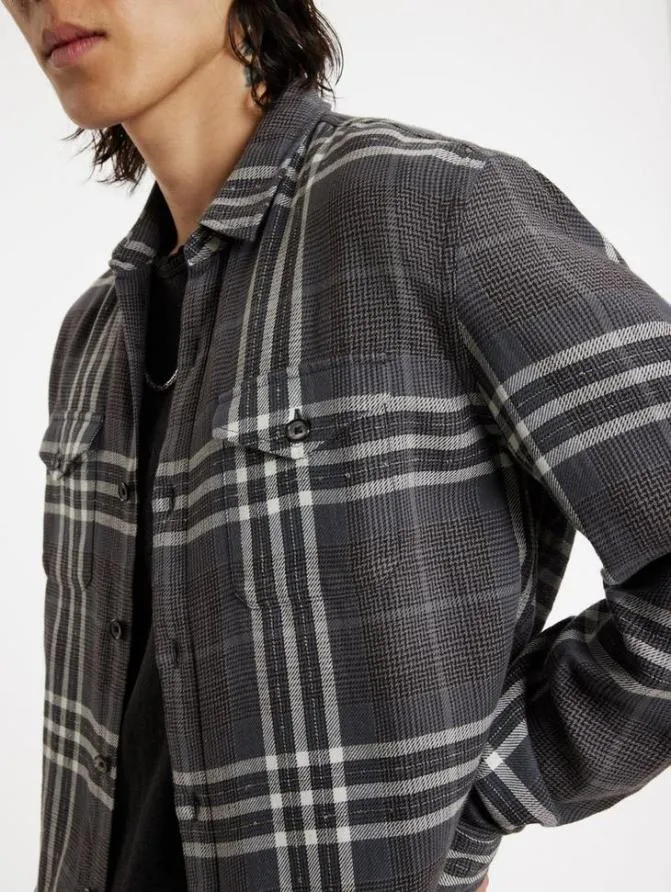 DALE SHIRT Dk Steel Htr Clothing John Varvatos Shirts