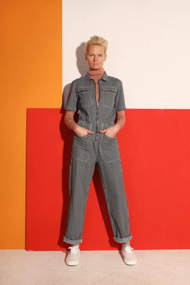 Danny Boilersuit Indigo Stripe Womens LF Markey One Pieces