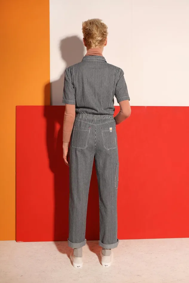 Danny Boilersuit Indigo Stripe Womens LF Markey One Pieces