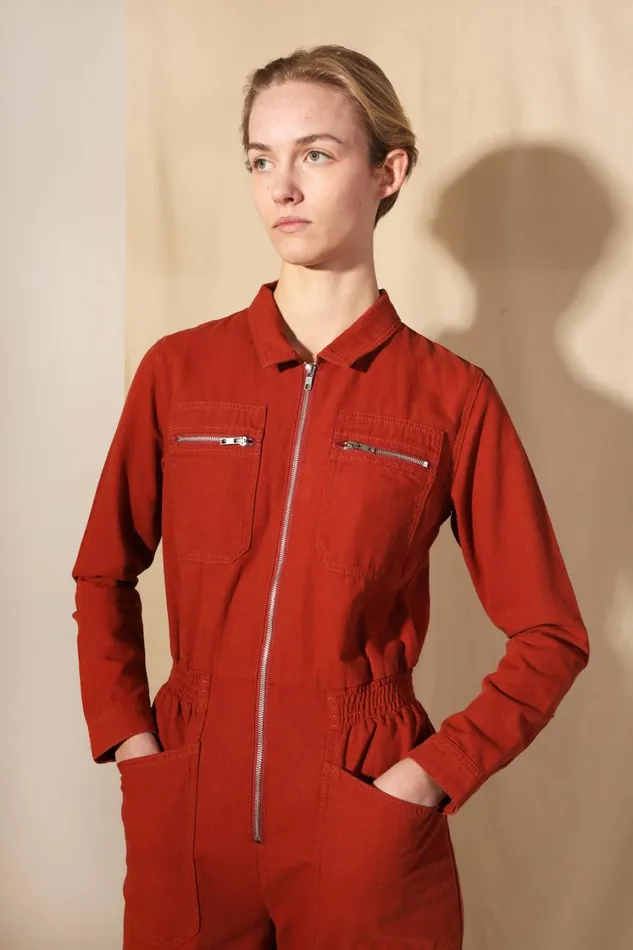 Danny Boilersuit Rust Canvas Womens LF Markey One Pieces