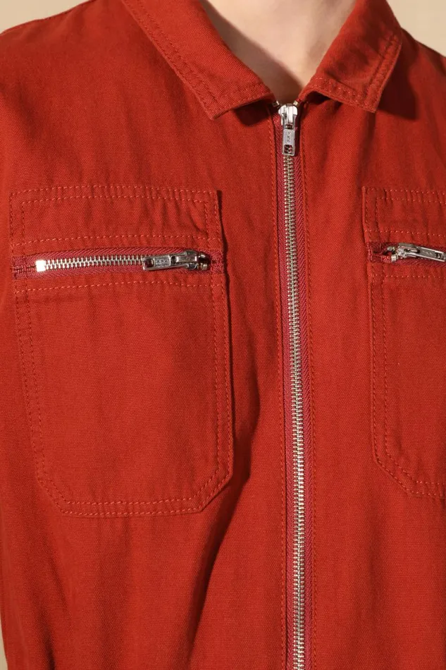 Danny Boilersuit Rust Canvas Womens LF Markey One Pieces