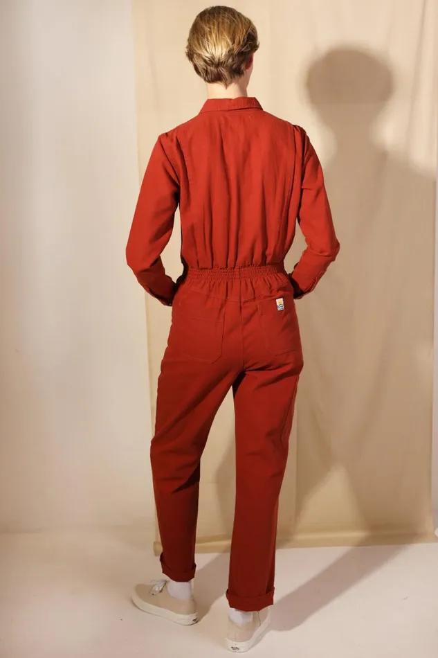 Danny Boilersuit Rust Canvas Womens LF Markey One Pieces
