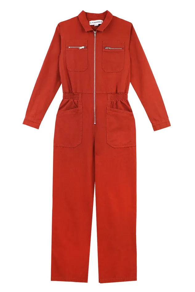 Danny Boilersuit Rust Canvas Womens LF Markey One Pieces