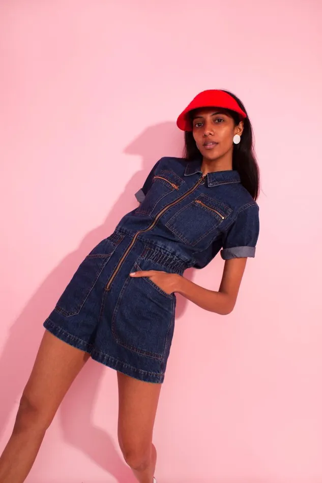 Danny Playsuit Indigo Womens LF Markey One Pieces