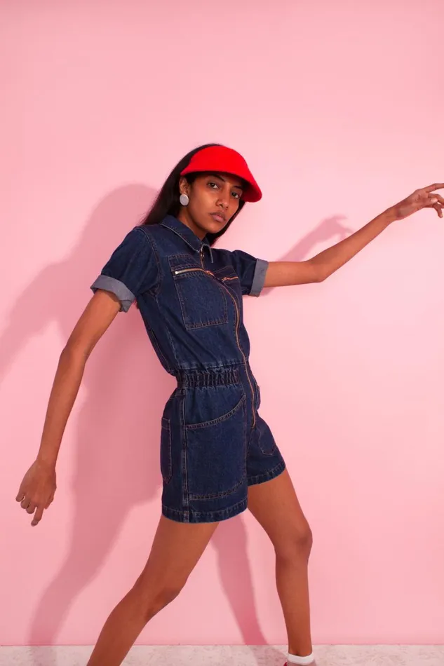 Danny Playsuit Indigo Womens LF Markey One Pieces