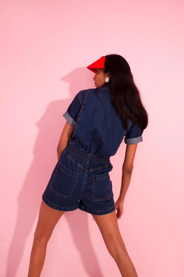 Danny Playsuit Indigo Womens LF Markey One Pieces