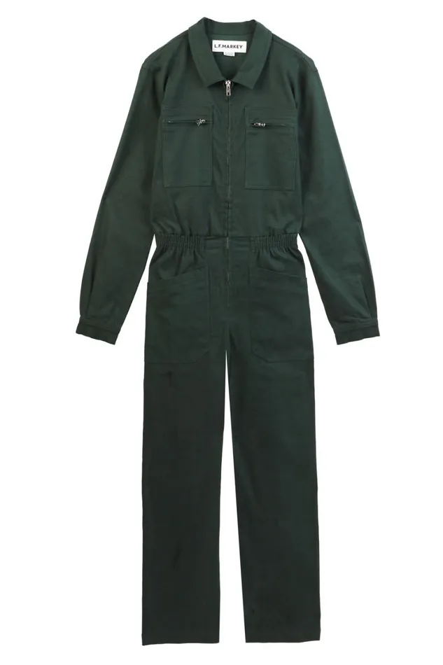Danny Stretch Drill Boilersuit Forest Green Womens LF Markey One Pieces