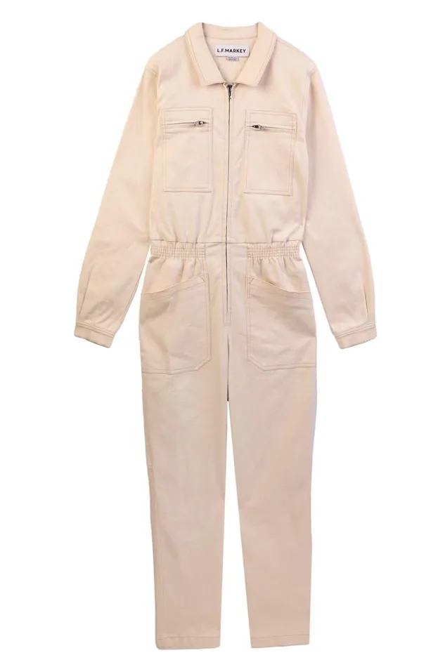 Danny Stretch Drill Boilersuit Ivory Womens LF Markey One Pieces