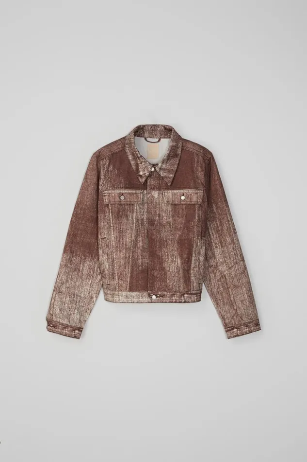 Denim Women Camper Denim Terracotta Paint Print Denim Jacket Denim Women Camper Denim Terracotta Paint Print Denim Jacket